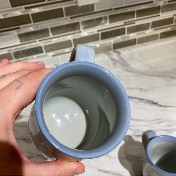 Vintage Stonware mugs ocean themed Seagulls boats marina - Picture 11 of 13